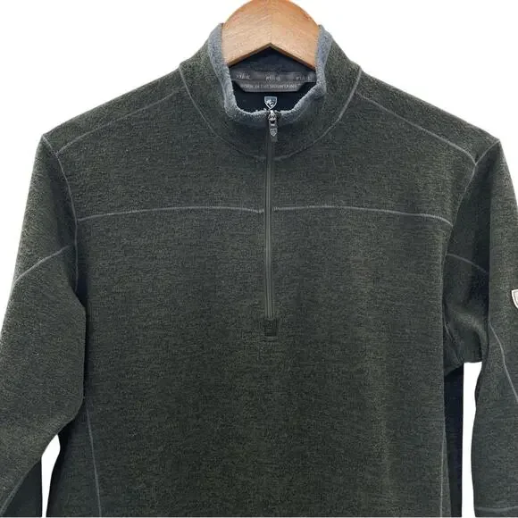 Kuhl Men’s Quarter Zip Long Sleeve Forrest Green Shirt Size Medium Gorpcore - Picture 2 of 7